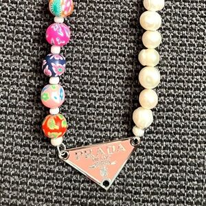Prada Vibrant Beaded Necklace with Pearls